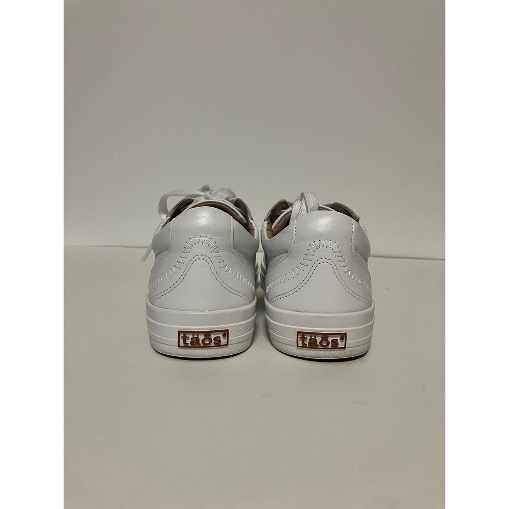 Taos Womens Plim Soul Lux Sneakers White Leather Minimalist Streetwear Size 8 - Picture 5 of 13